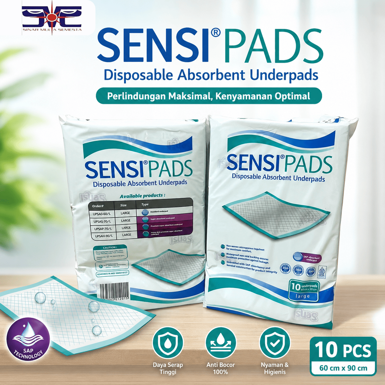 Sensi Pads Disposable Absorbent Underpads