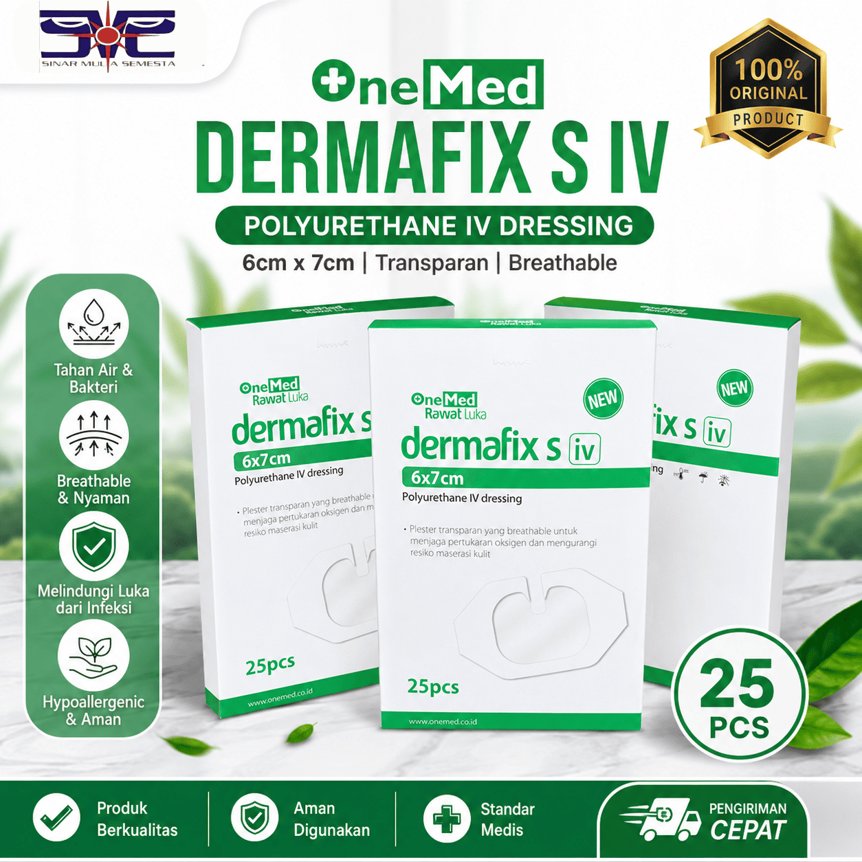 OneMed Dermafix S IV 6 x 7 cm