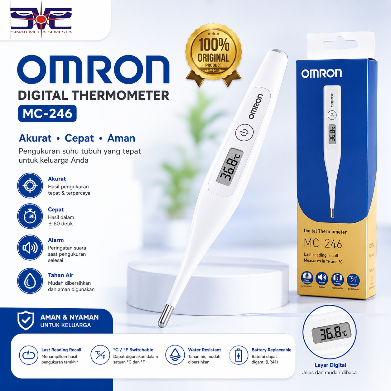 Omron Digital Thermometer MC-246